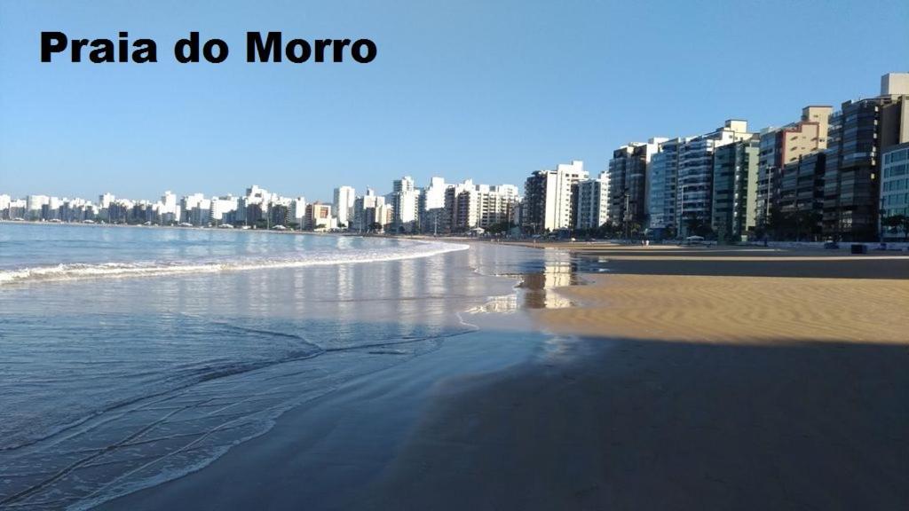 Suíte Mar - Praia do Morro - prédio frente Mar com elevador, atravessou a avenida, já está na Praia - com garagem - internet Guarapari Exterior foto